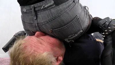 Boss Girls Productions - Painful jeans ass on his face! - small version