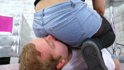 Boss Girls Productions - He will never forget this jeans facesitting lesson - small version
