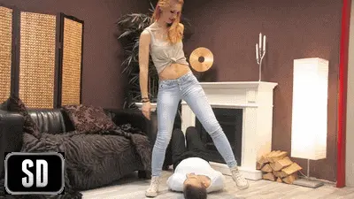 Boss Girls Productions - Hes punished with jeans facesitting by Faye! (SD Video)